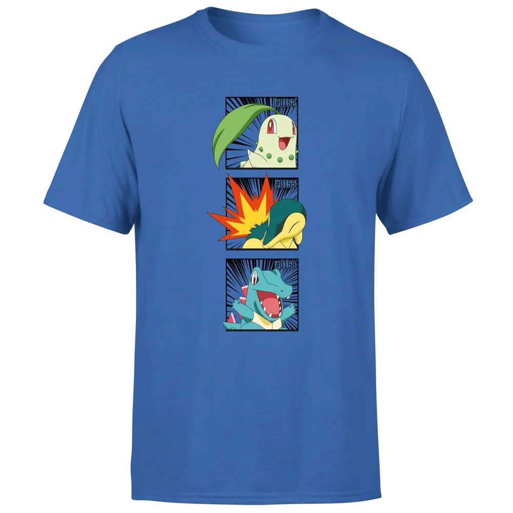 Pokemon Generation 2 Starters Men's T-Shirt - Blue - S Image 1