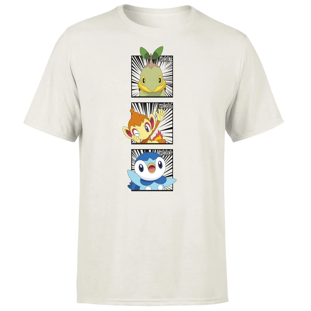 Pokemon Generation 4 Starters Men's T-Shirt - Cream - L Image 1