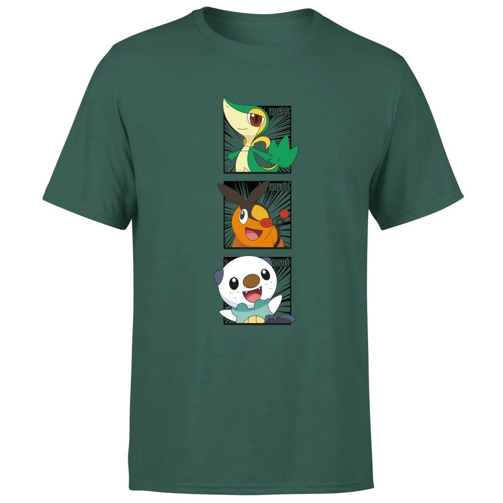 Pokemon Generation 5 Starters Men's T-Shirt - Green - S Image 1