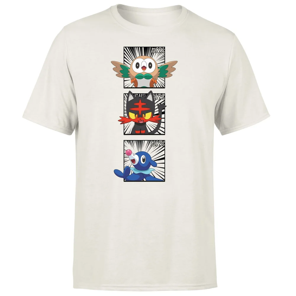 Pokemon Generation 7 Starters Men's T-Shirt - Cream - L Image 1