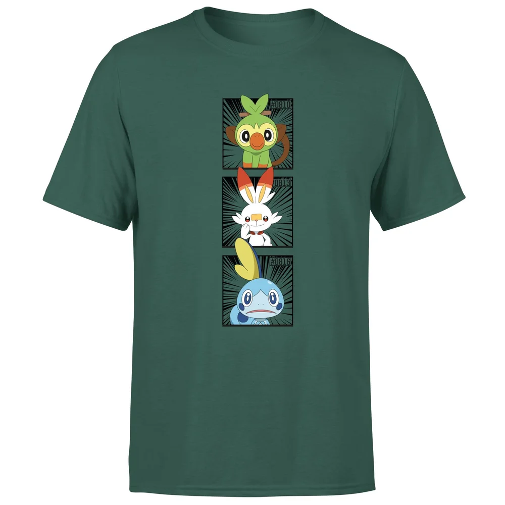 Pokemon Generation 8 Starters Men's T-Shirt - Green - S Image 1