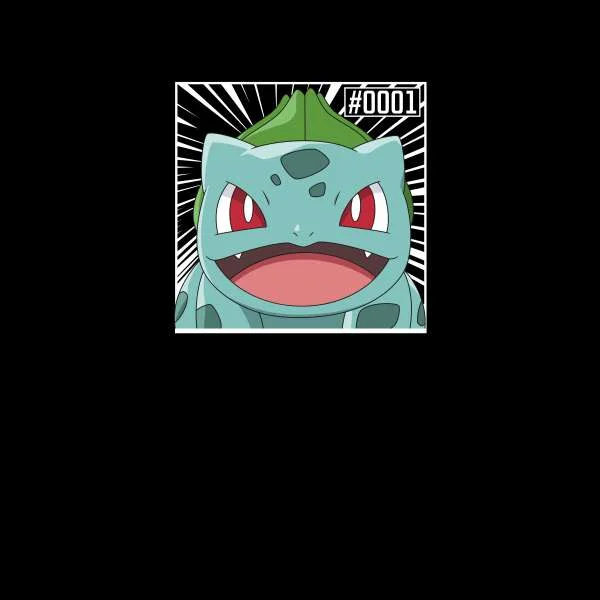 Pokémon Pokédex Bulbasaur #0001 Men's T-Shirt - Black