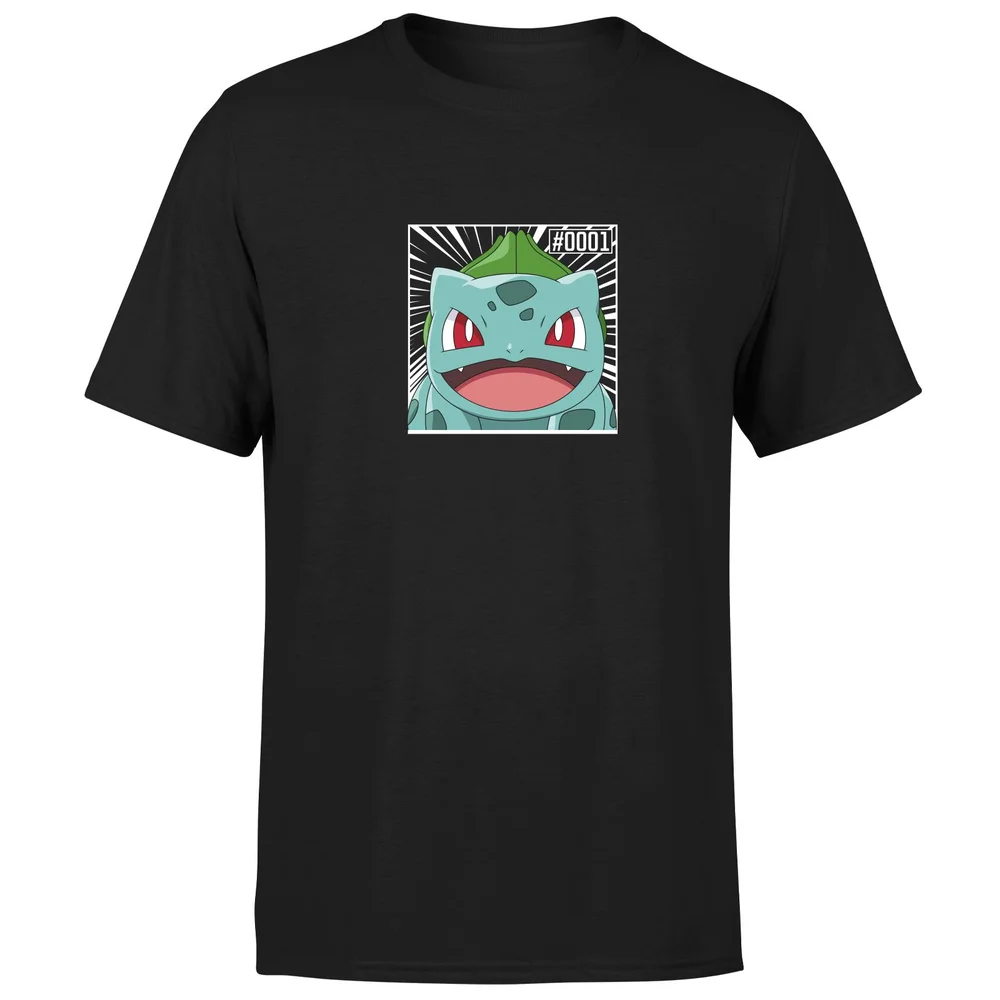 Pokémon Pokédex Bulbasaur #0001 Men's T-Shirt - Black - S Image 1