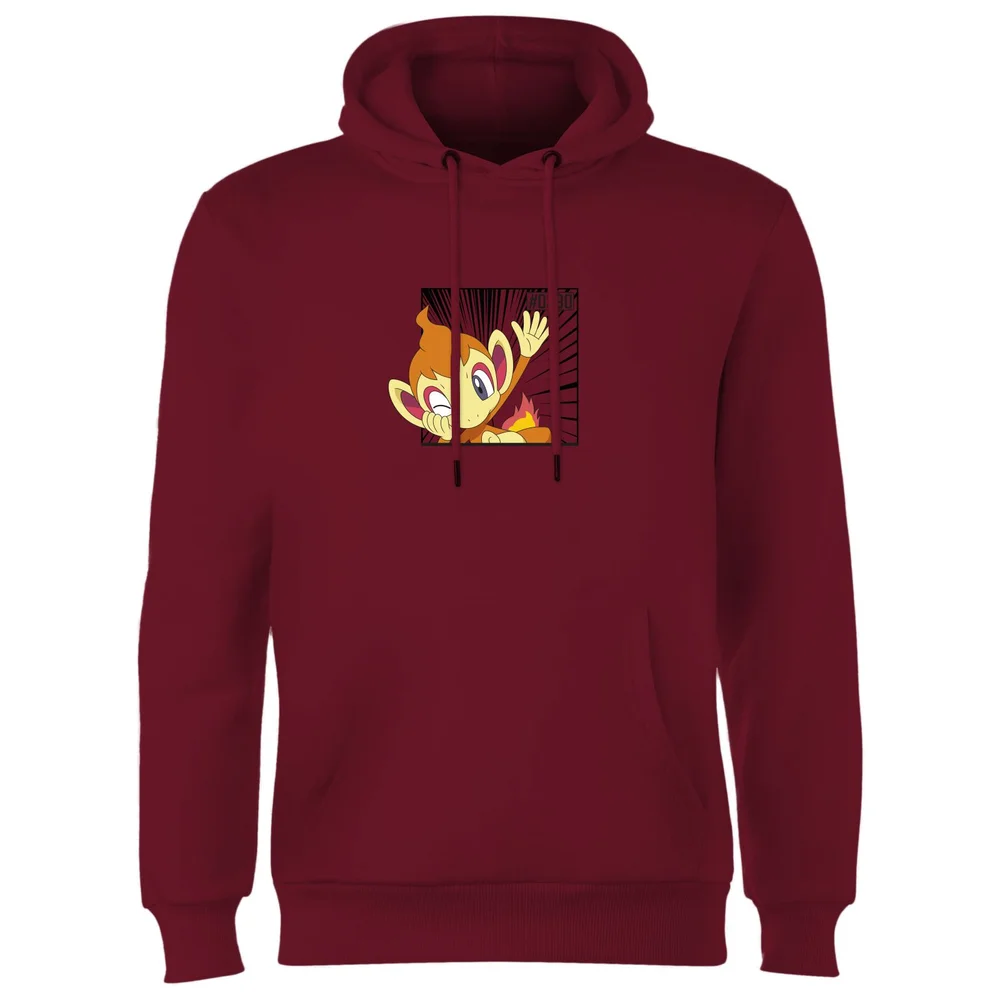 Pokemon Chimchar Hoodie - Burgundy - S Image 1