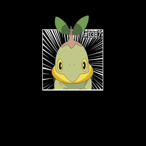 Pokemon Turtwig Men's T-Shirt - Black