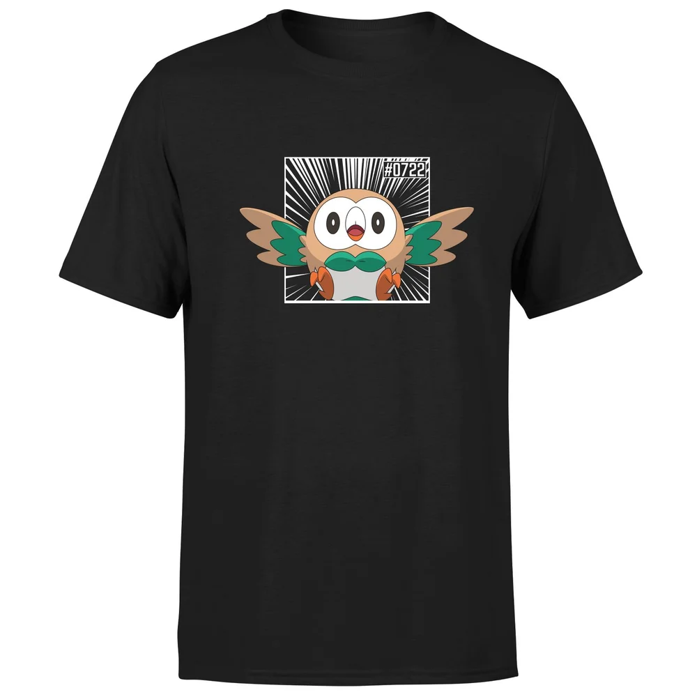 Pokemon Rowlet Men's T-Shirt - Black - S Image 1