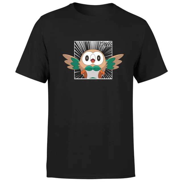 Pokemon Rowlet Men's T-Shirt - Black