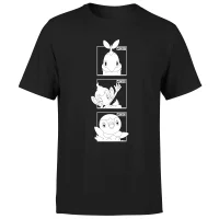 Pokemon Generation 4 Monochrome Starters Men's T-Shirt - Black - undefined undefined