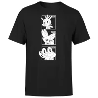 Pokemon Generation 6 Monochrome Starters Men's T-Shirt - Black - undefined undefined