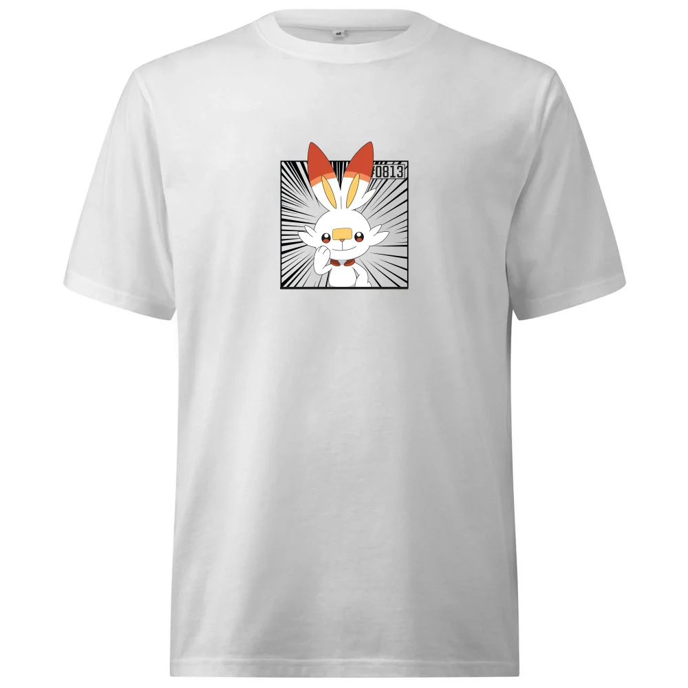Pokemon Scorbunny Oversized Heavyweight T-Shirt - White - XS Image 1