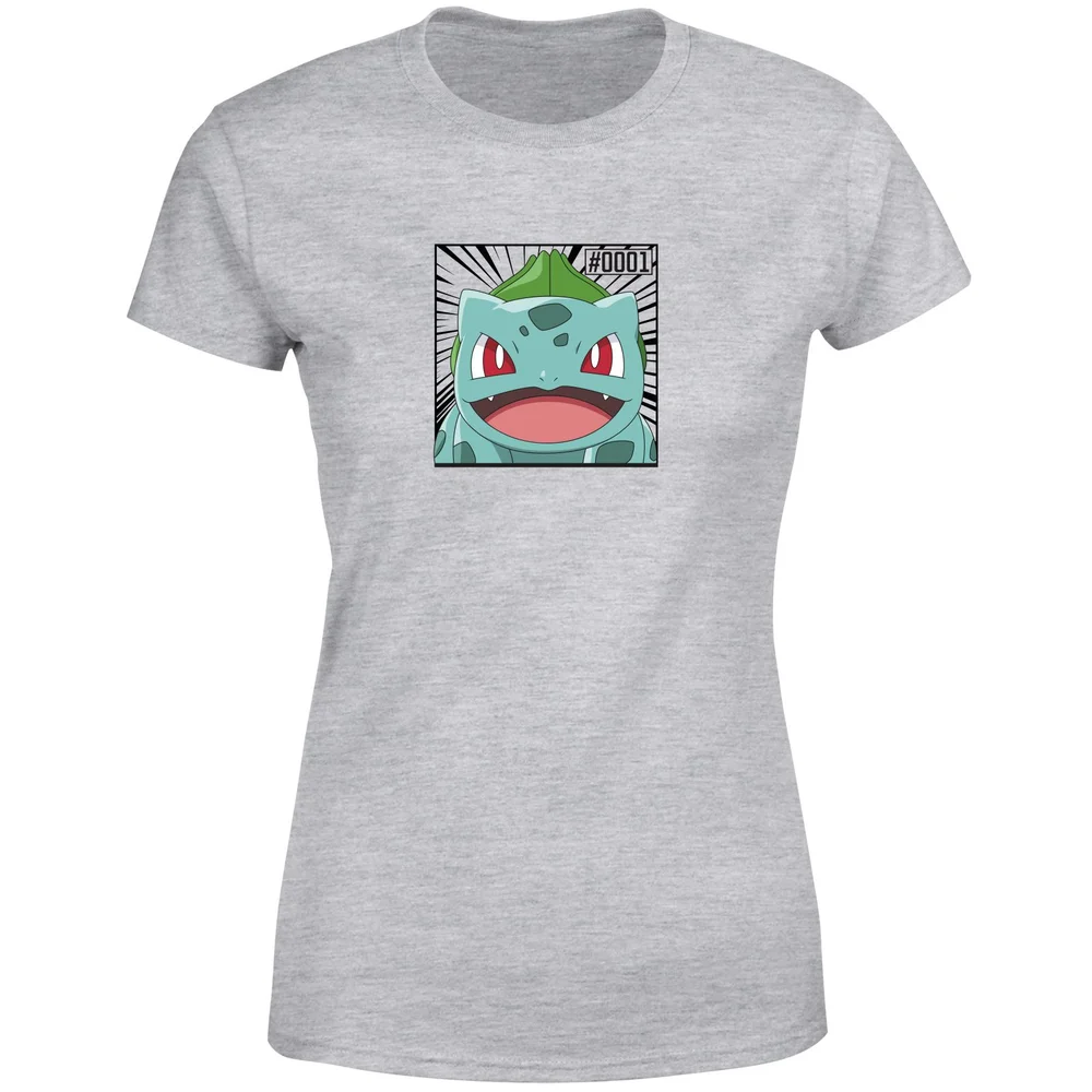 Pokémon Pokédex Bulbasaur #0001 Women's T-Shirt - Grey - XS Image 1