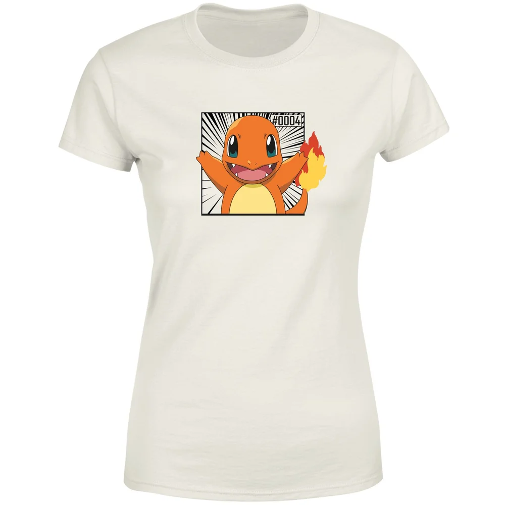 Pokémon Pokédex Charmander #0004 Women's T-Shirt - Cream - M Image 1