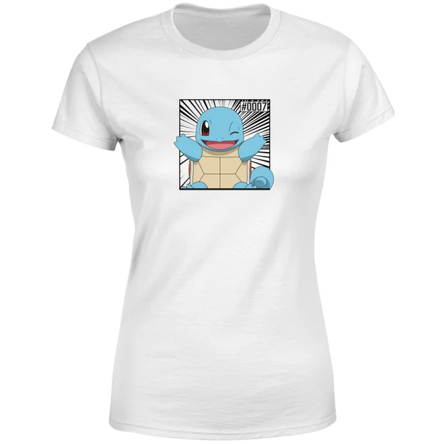Pokémon Pokédex Squirtle #0007 Women's T-Shirt - White
