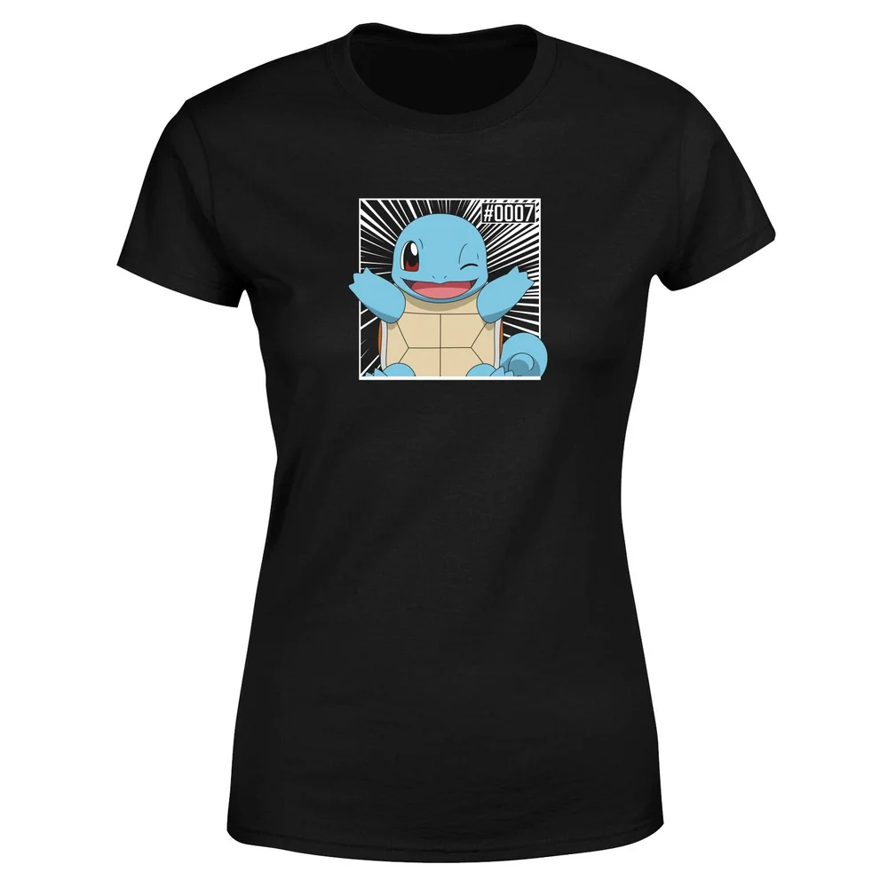 Pokémon Pokédex Squirtle #0007 Women's T-Shirt - Black - XS Image 1