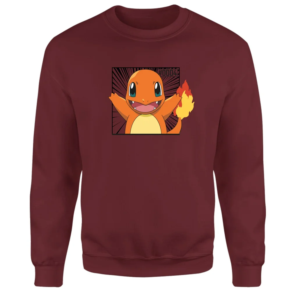 Pokémon Pokédex Charmander #0004 Sweatshirt - Burgundy - S Image 1