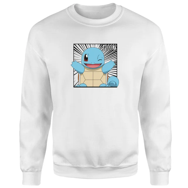 Pokémon Pokédex Squirtle #0007 Sweatshirt - White