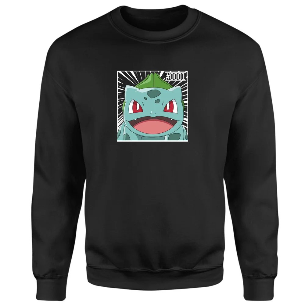 Pokémon Pokédex Bulbasaur #0001 Sweatshirt - Black - S Image 1