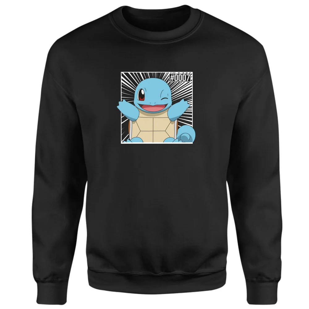 Pokémon Pokédex Squirtle #0007 Sweatshirt - Black - S Image 1