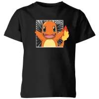 Pokémon Pokédex Charmander #0004 Kids' T-Shirt - Black