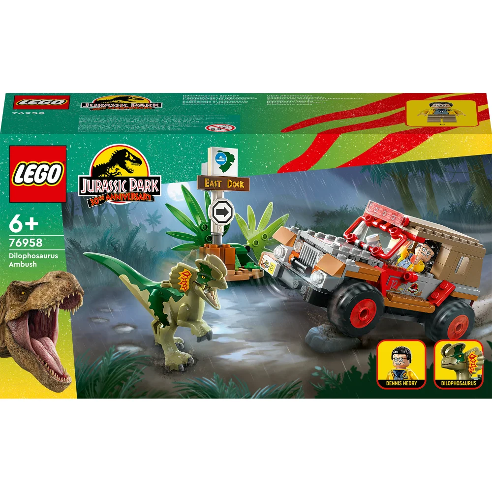 LEGO Jurassic Park Dilophosaurus Ambush Dinosaur Toys (76958) Image 1