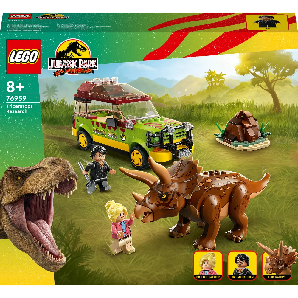 LEGO Jurassic Park Triceratops Research with Car Toy (76959) Image 1