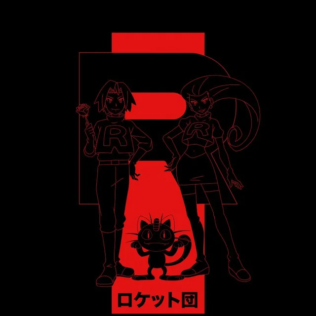 Akedo X Pokémon Team Rocket Men's T-Shirt - Black