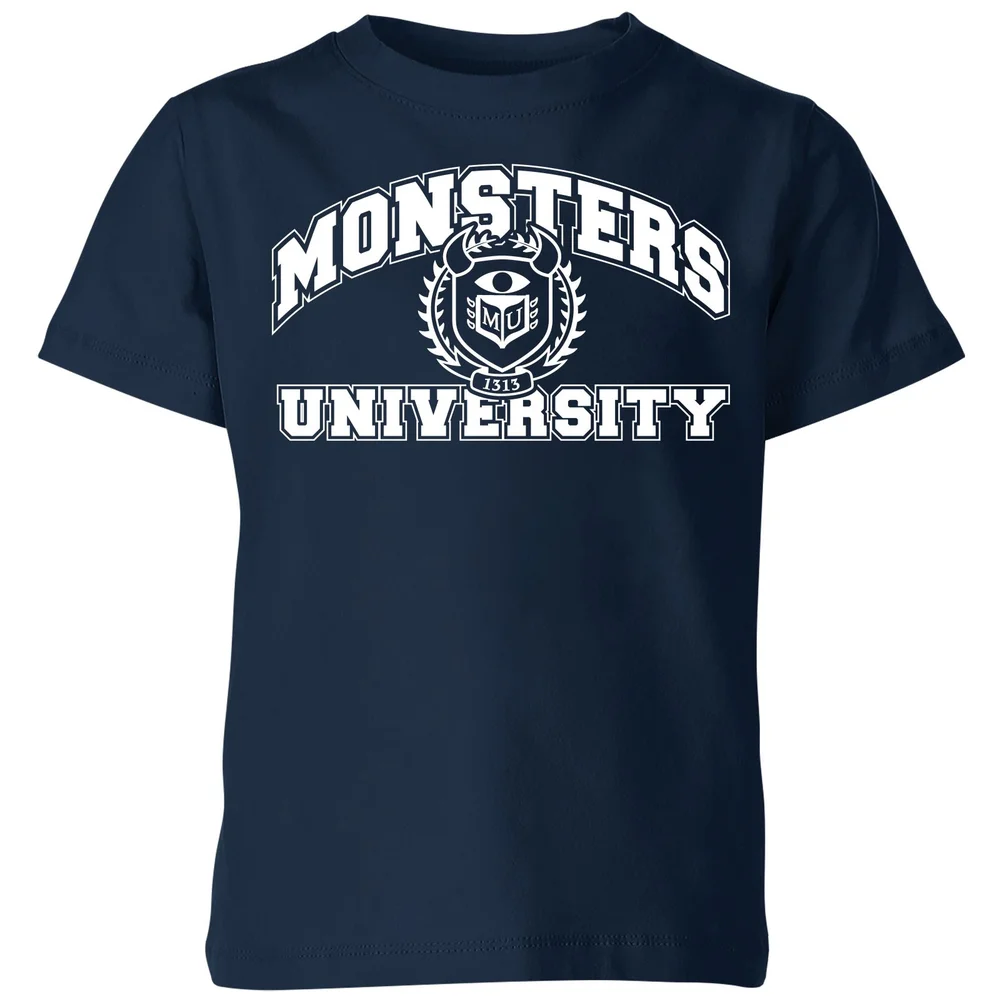Monsters Inc. Monsters University Student Kids' T-Shirt - Navy - 11-12 Years Image 1