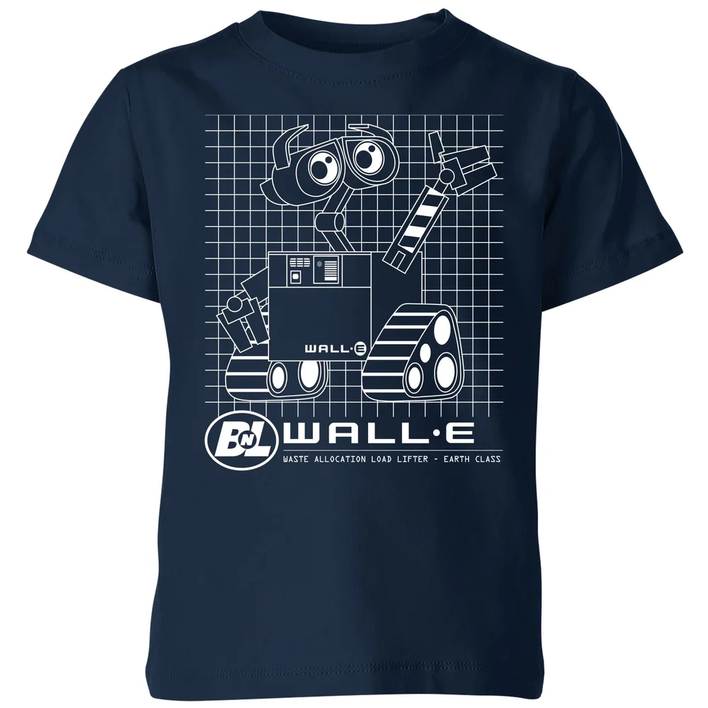 Wall-E Schematic Kids' T-Shirt - Navy - 3-4 Years Image 1