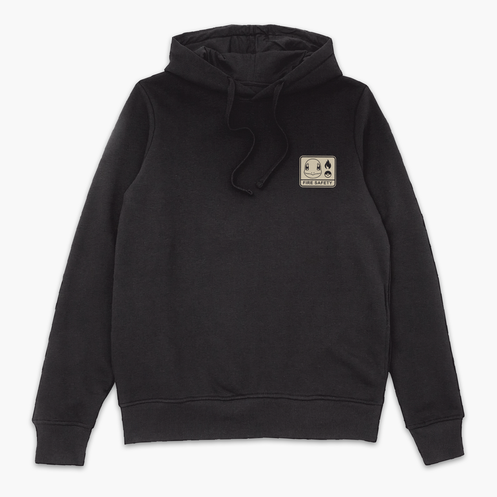 Pokémon Charmander Fire Safety Hoodie - Black - M Image 1
