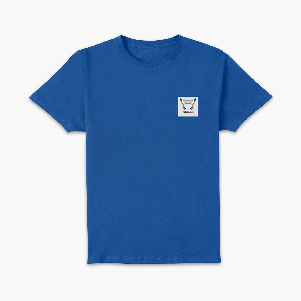 Pokémon Pikachu Patch Unisex T-Shirt - Blue - S Image 1