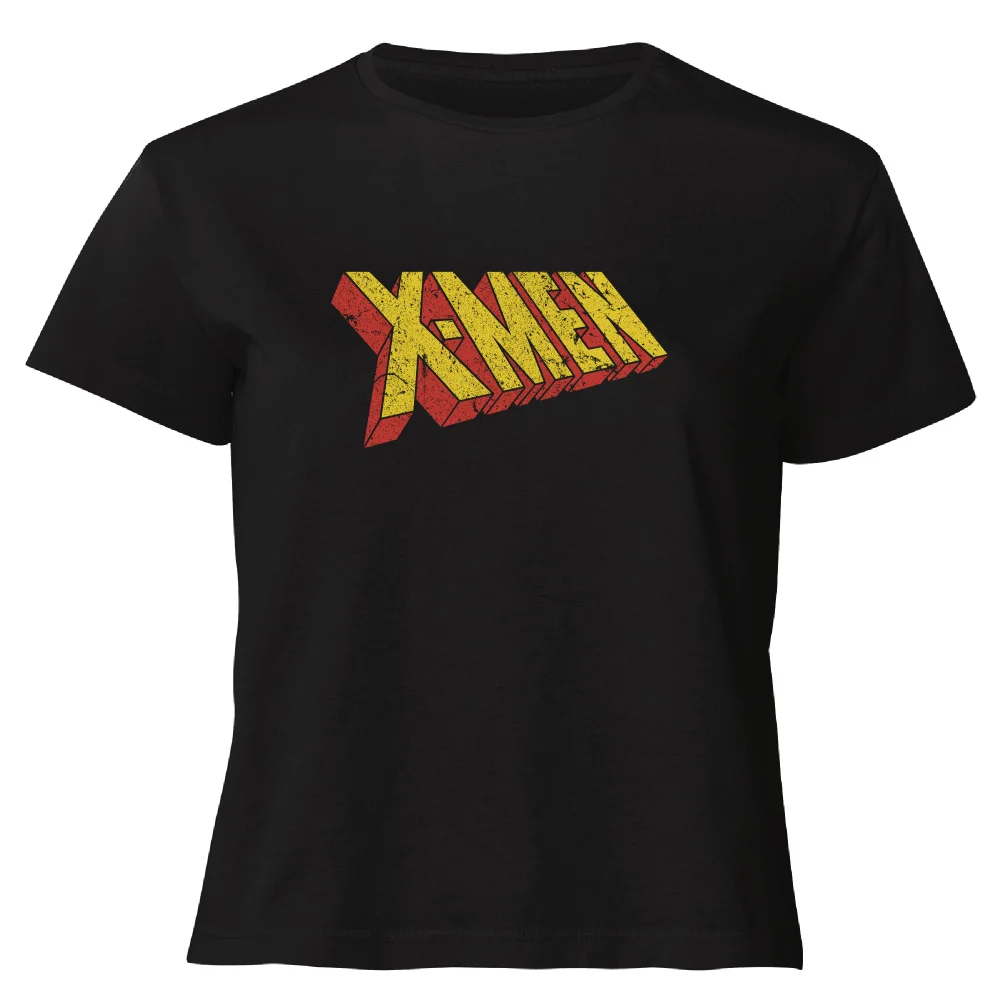 X-Men Retro Logo Women's Cropped T-Shirt - Black - XS Image 1