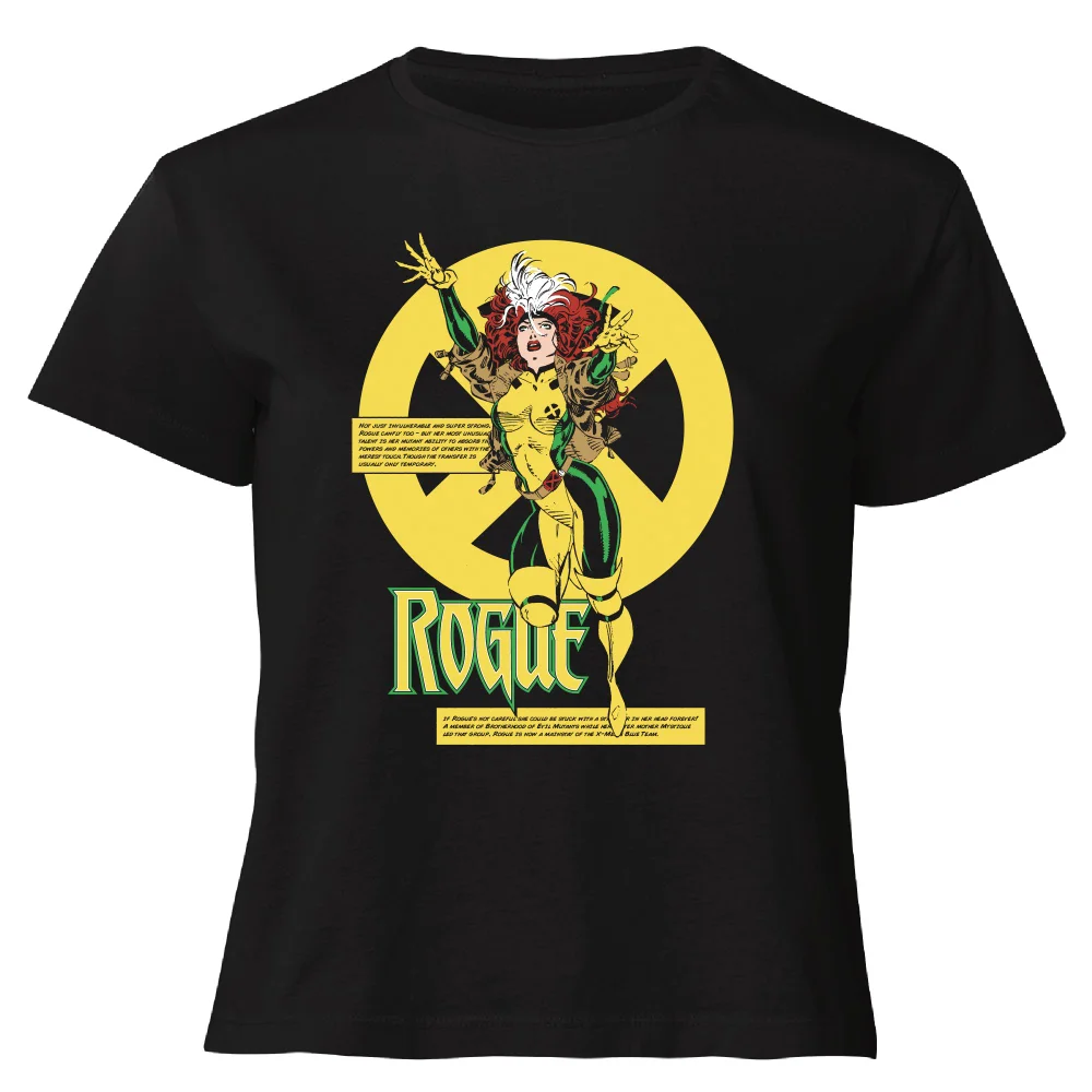 X-Men Rogue Bio Drk Women's Cropped T-Shirt - Black - XS Image 1