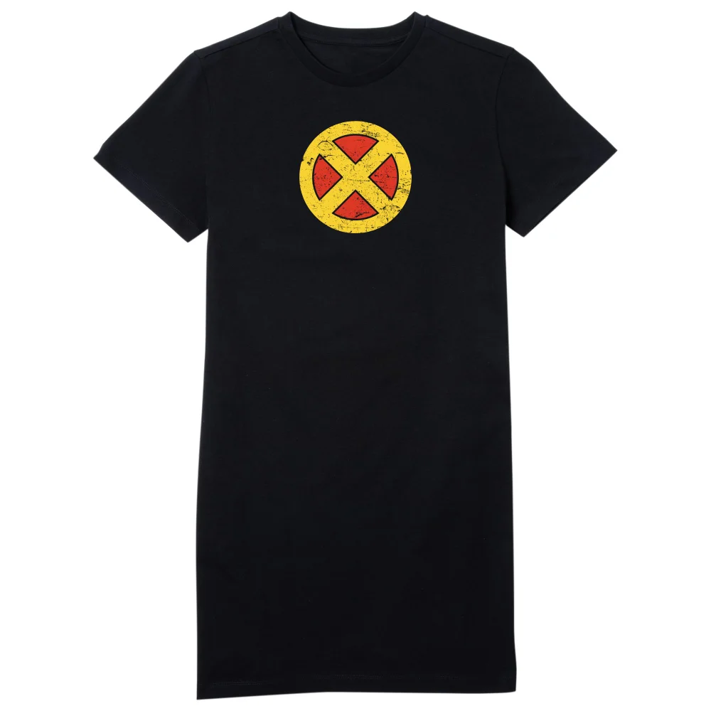 X-Men Emblem Drk Women's T-Shirt Dress - Black - M Image 1