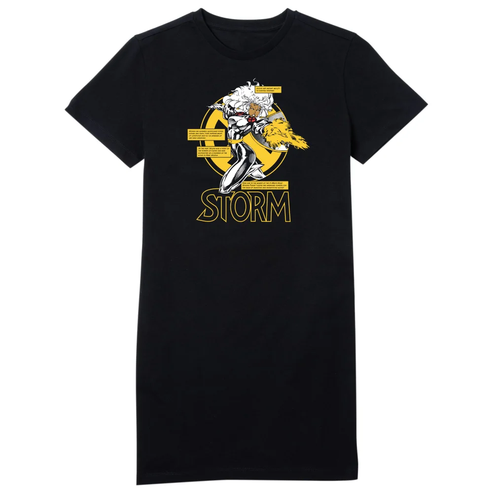 X-Men Storm Bio Women's T-Shirt Dress - Black - M Image 1