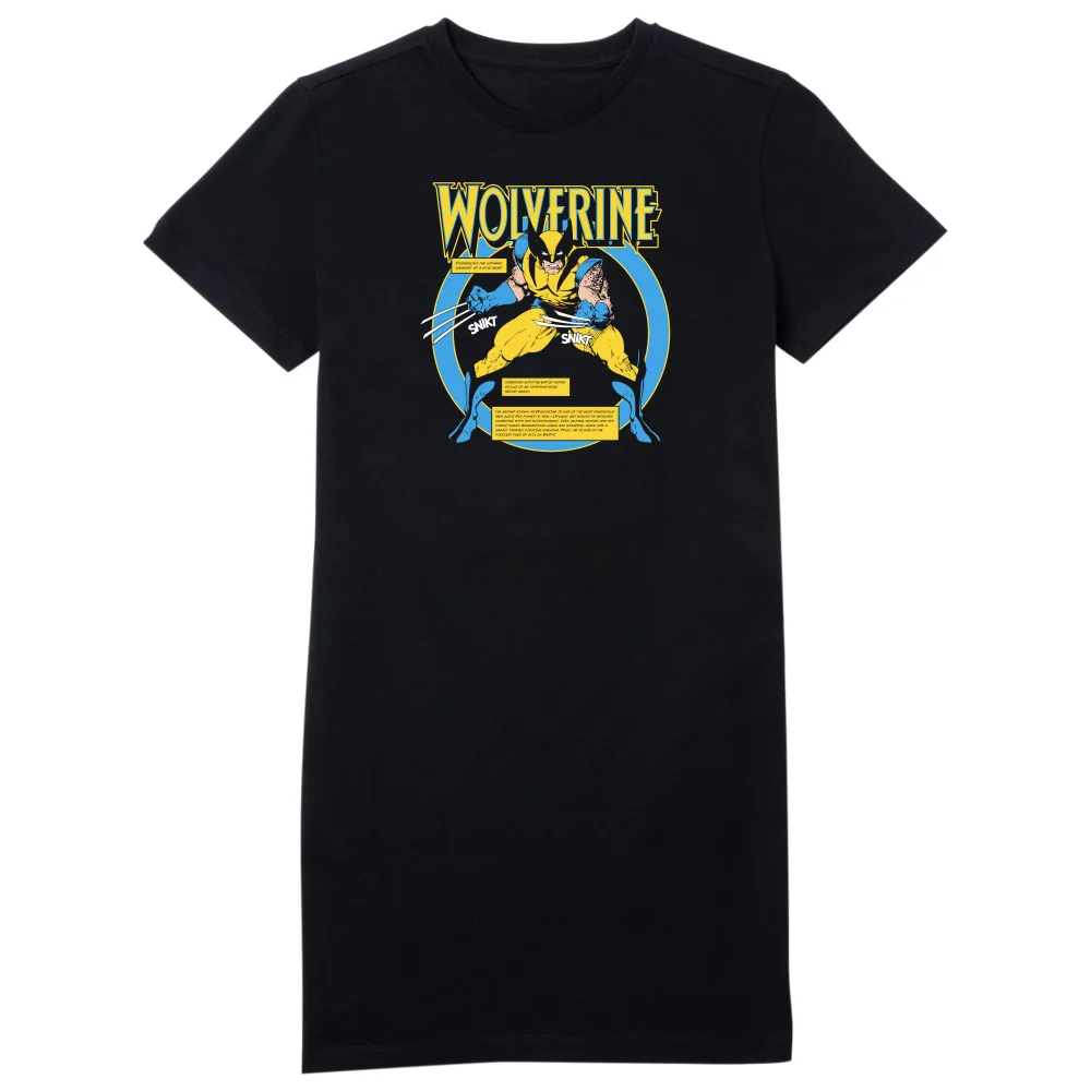 X-Men Wolverine Bio Women's T-Shirt Dress - Black - M Image 1