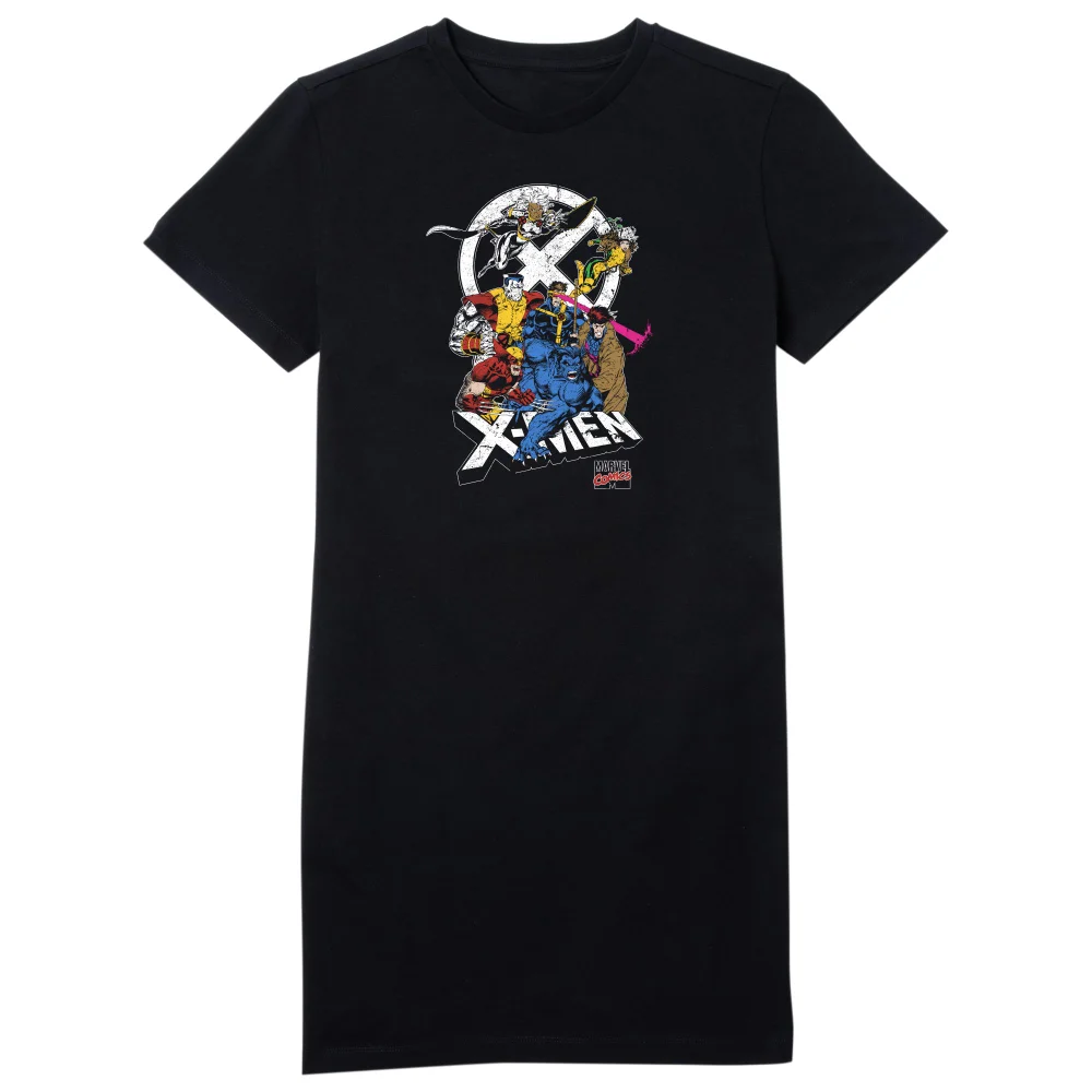 X-Men Super Team Women's T-Shirt Dress - Black - M Image 1