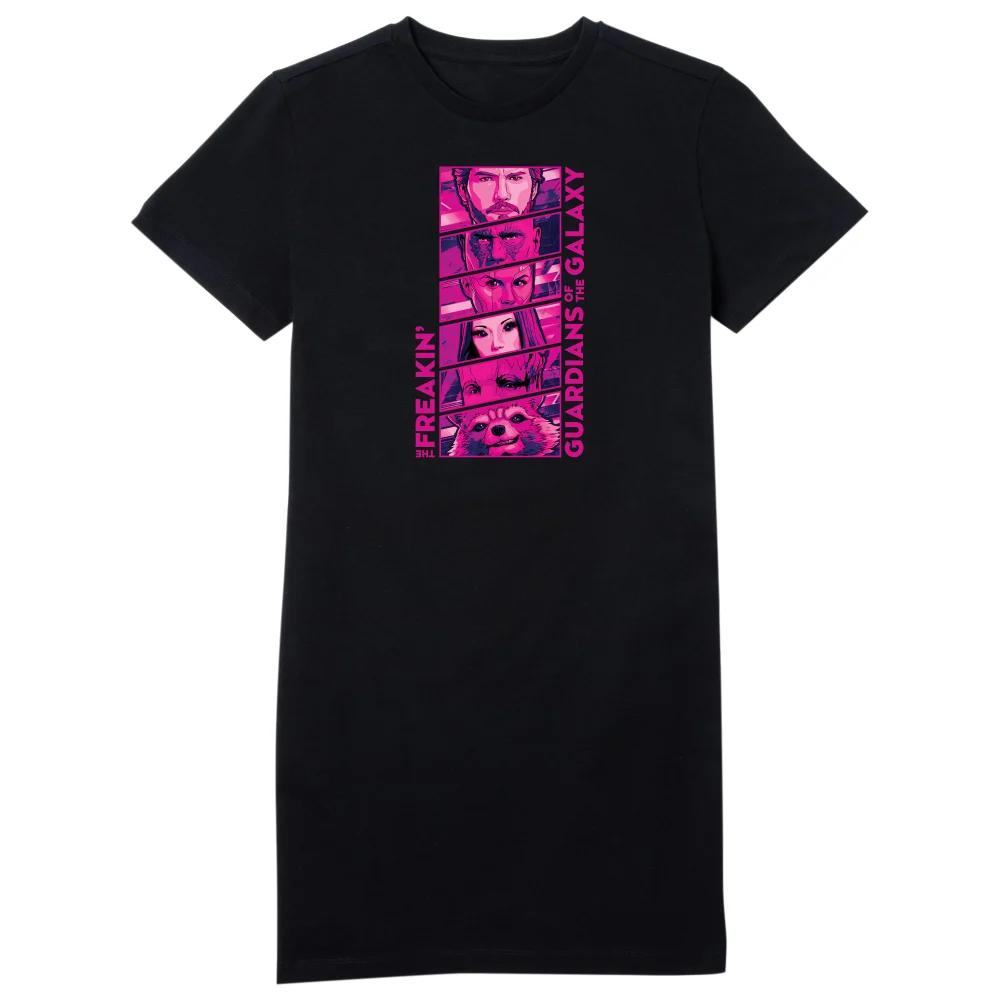 Guardians of the Galaxy Faces Women's T-Shirt Dress - Black - M Image 1