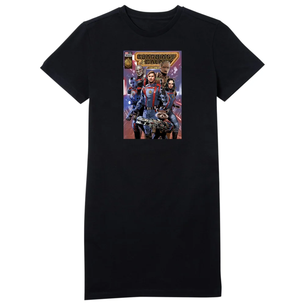 Guardians of the Galaxy Photo Comic Cover Women's T-Shirt Dress - Black - M Image 1