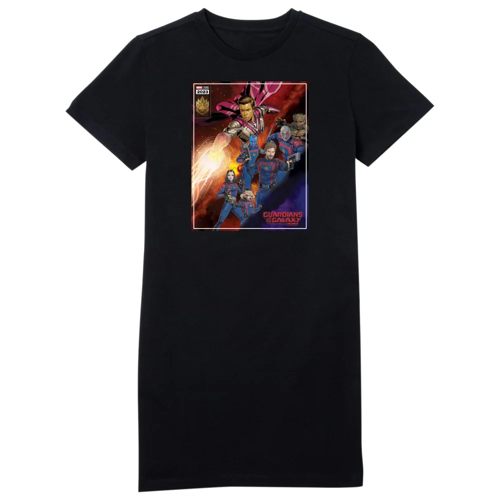 Guardians of the Galaxy Adam Warlock Comic Women's T-Shirt Dress - Black - M Image 1