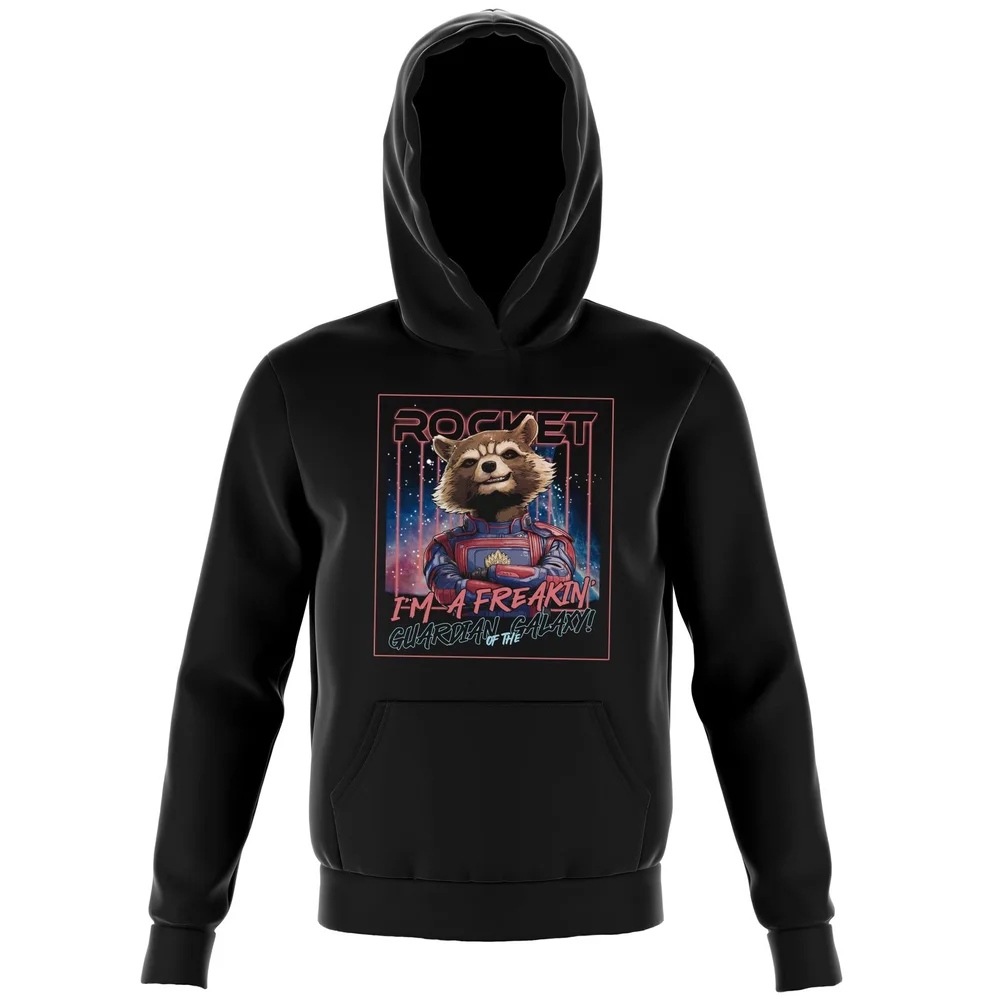 Guardians of the Galaxy Glowing Rocket Raccoon Kids' Hoodie - Black - 3-4 Years Image 1