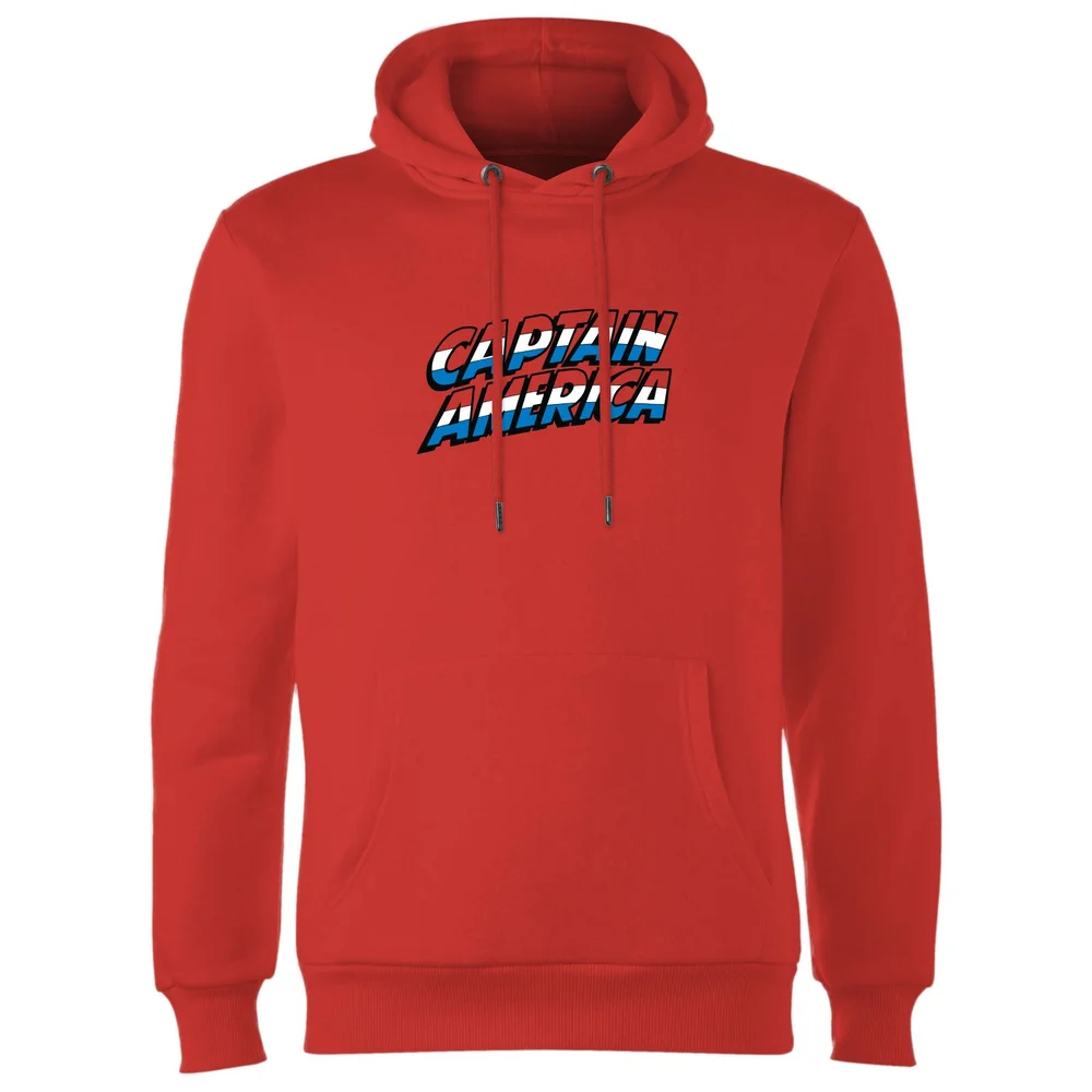 Avengers Captain America Comics Logo Hoodie - Red - S - Red Image 1