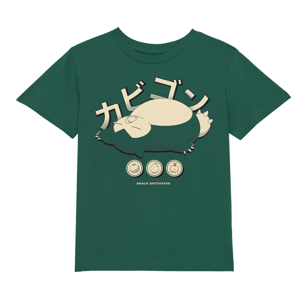 Pokémon Snorlax Relaxation Kids' T-Shirt - Green - 3-4 Years Image 1