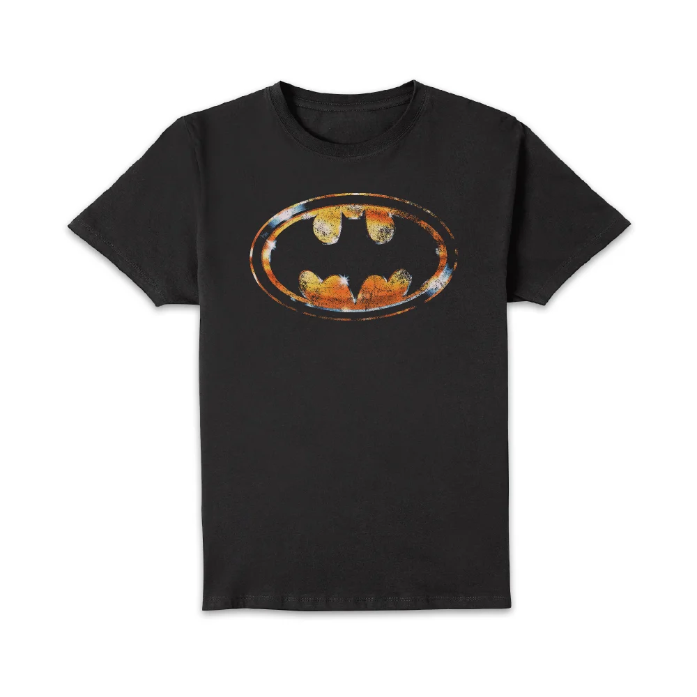 BATMAN Bat Logo Distressed Unisex T-Shirt - Black - S - Black Image 1
