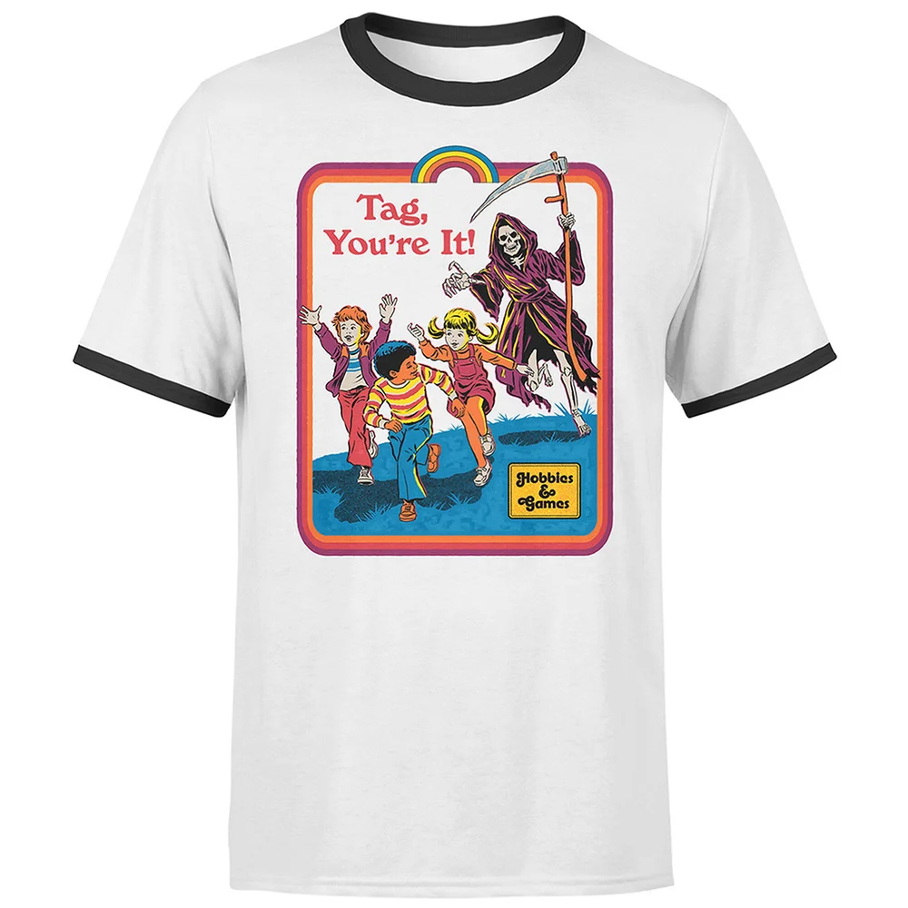 Tag You're It Men's Ringer T-Shirt - White/Black - XS - White/Black Image 1