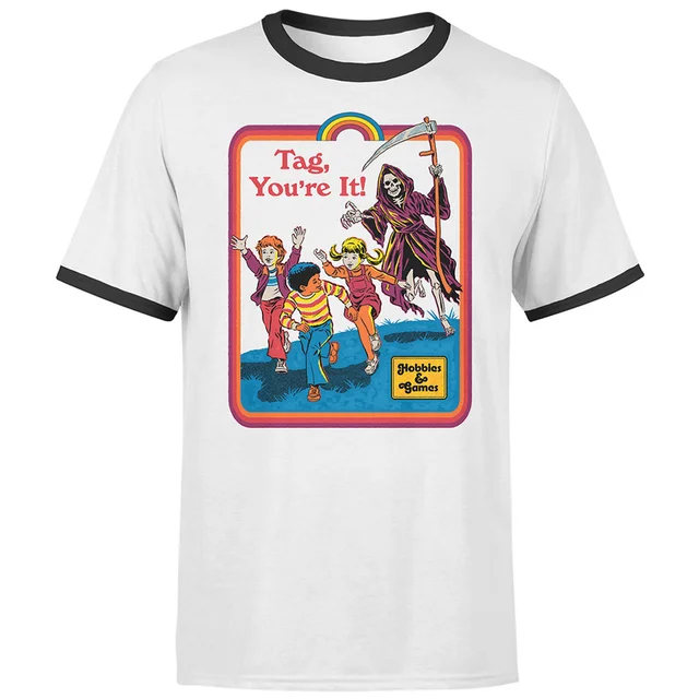 Steven Rhodes Tag You're It Unisex Ringer T-Shirt - White/Black