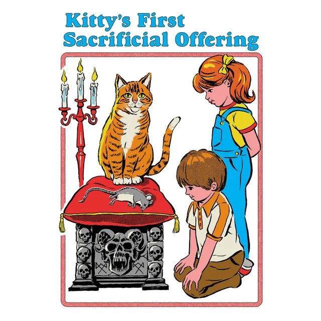 Steven Rhodes Kitty's First Sacrificial Offering Unisex Ringer T-Shirt - White/Red