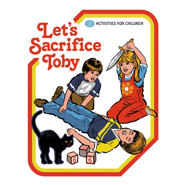 Steven Rhodes Let's Sacrifice Toby Unisex Ringer T-Shirt - White/Red