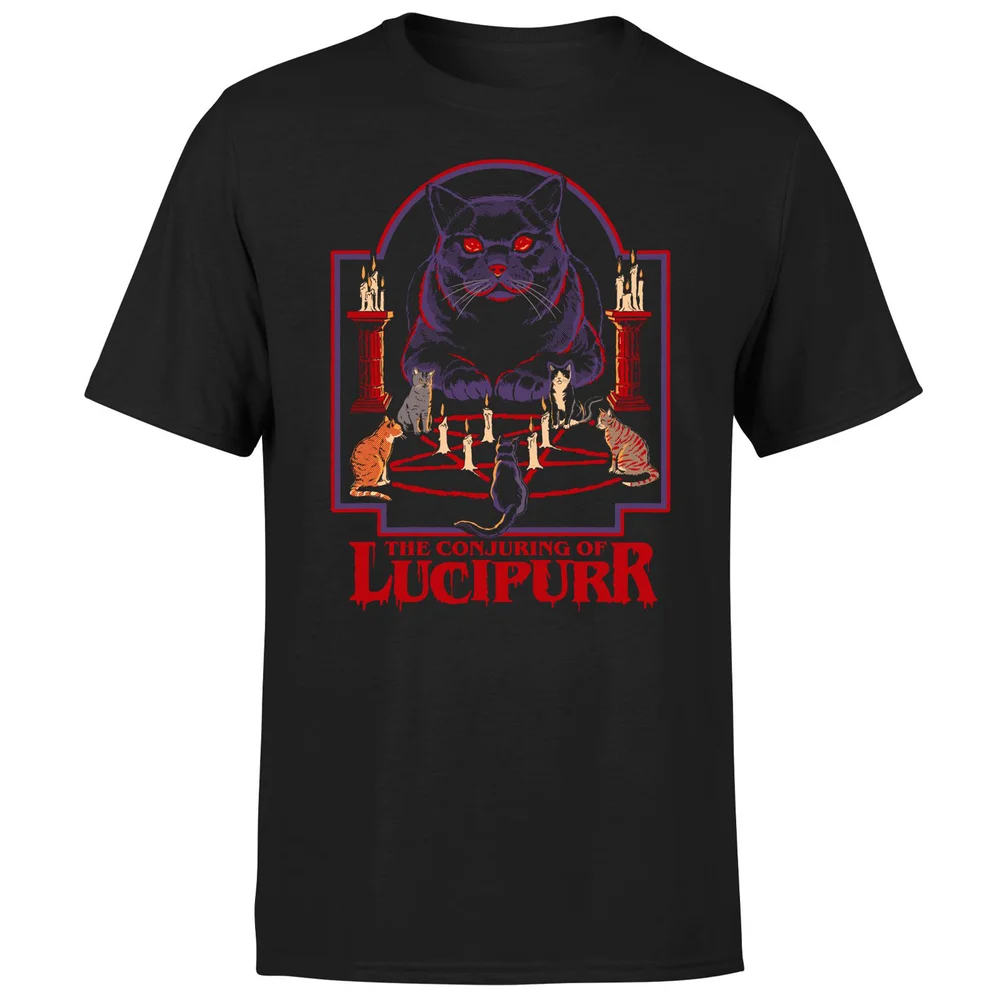 Steven Rhodes The Counjuring Of Lucipurr Unisex T-Shirt - Black - S - Black Image 1