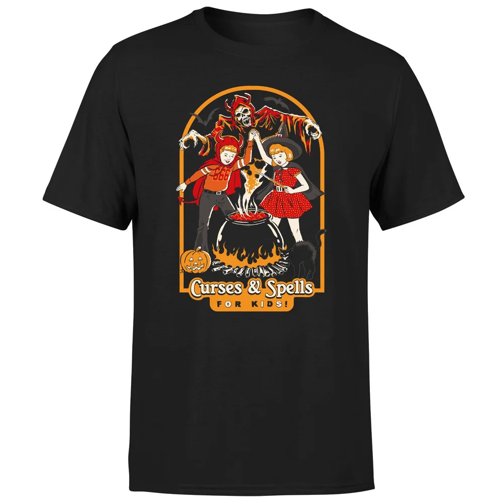 Steven Rhodes Curses And Spells For Kids Unisex T-Shirt - Black - S - Black Image 1
