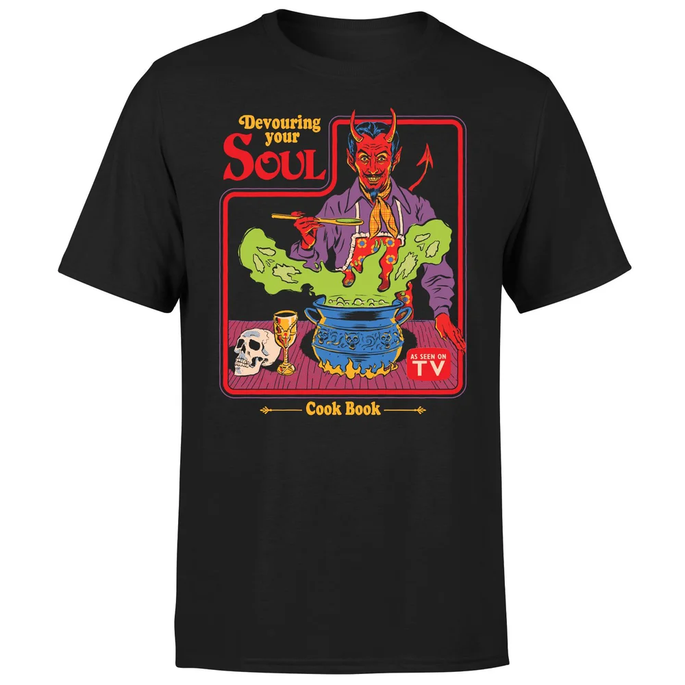 Steven Rhodes Devouring Your Soul Cook Book Unisex T-Shirt - Black - S - Black Image 1